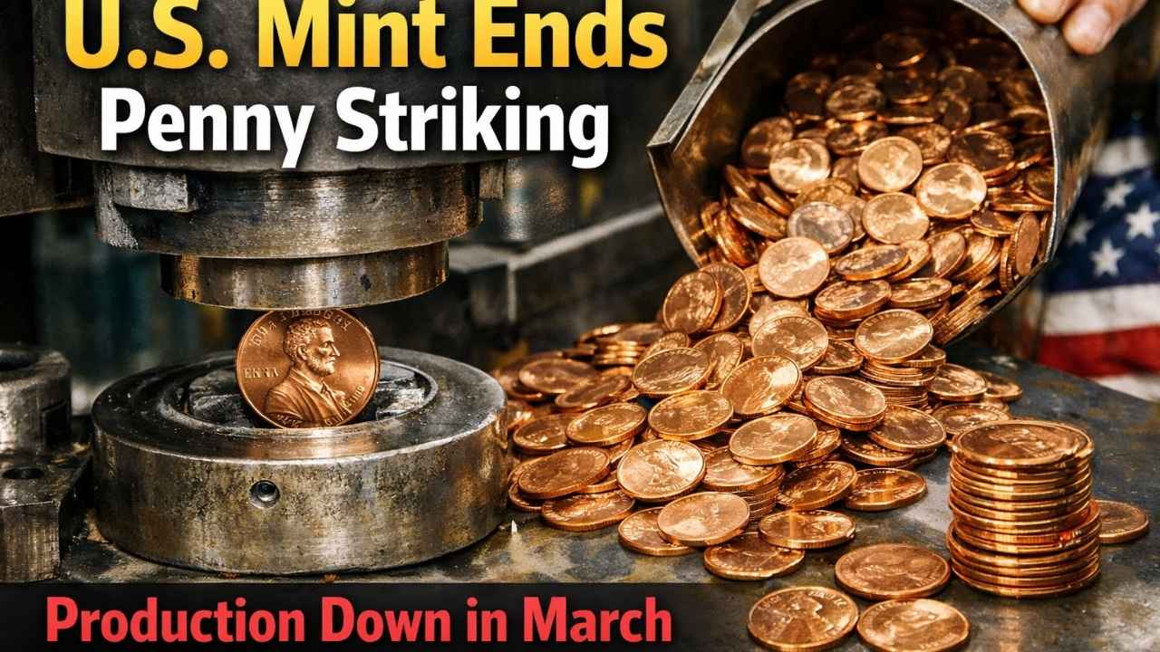 Collectors Alert: U.S. Mint Ends Penny Striking, Production Down in March
