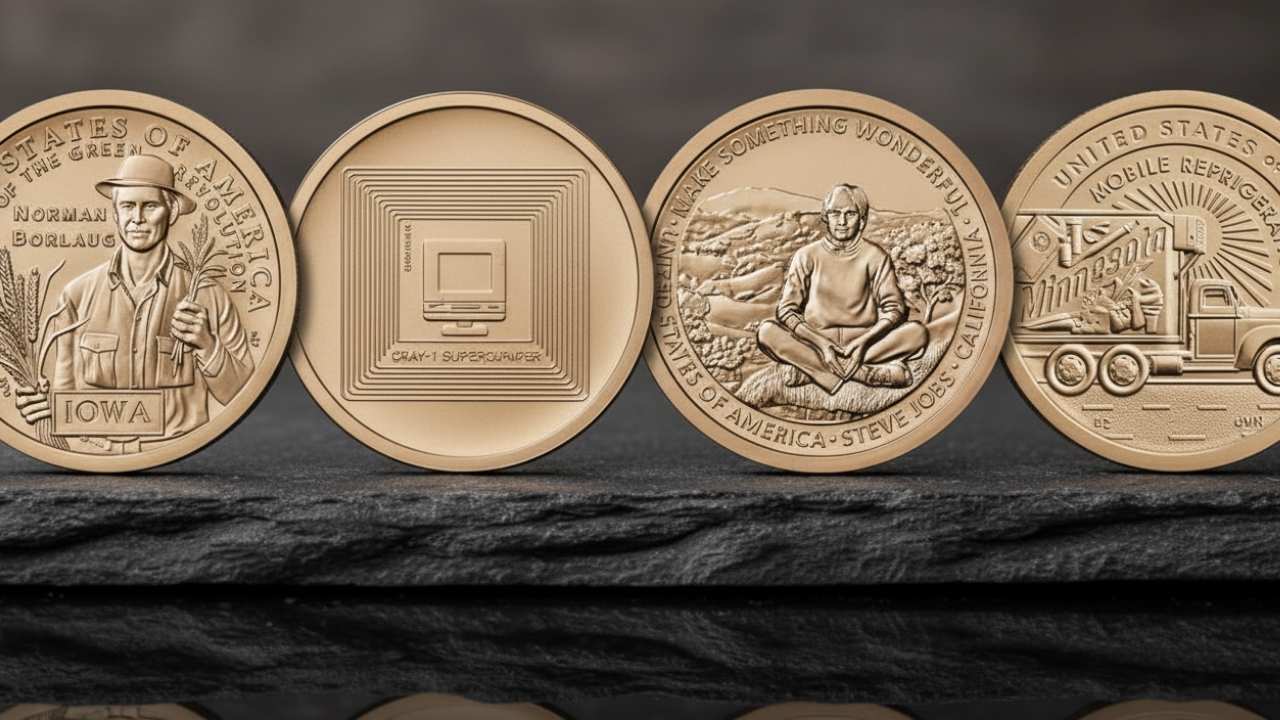 U.S. Mint Releases Reverse Proof $1 Coins for Arkansas & Michigan Innovations