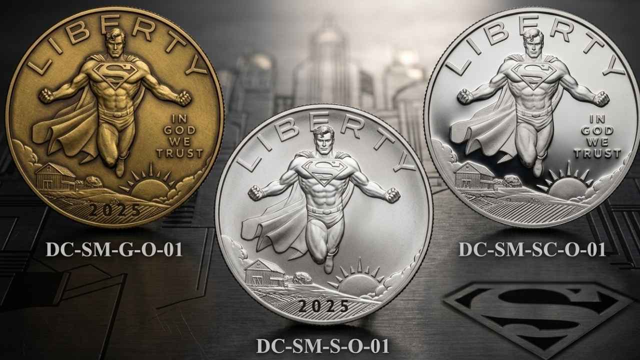 U.S. Mint Unveils Candidate Designs for 2026 Superman Coin and Medals