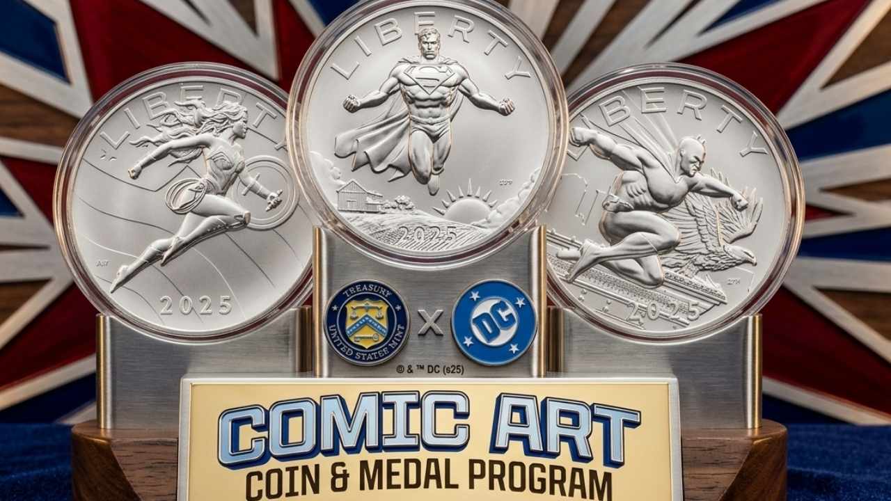 U.S. Mint Launches Comic Art Medal Set with Superman, Batman, and More